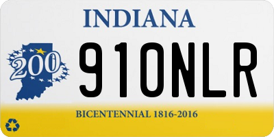 IN license plate 910NLR