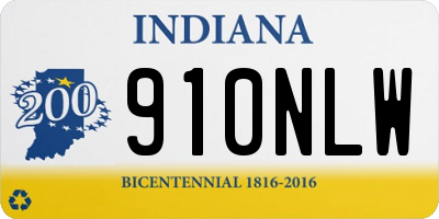 IN license plate 910NLW