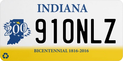 IN license plate 910NLZ