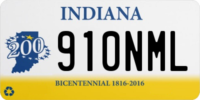 IN license plate 910NML