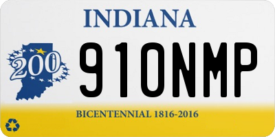 IN license plate 910NMP