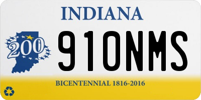 IN license plate 910NMS