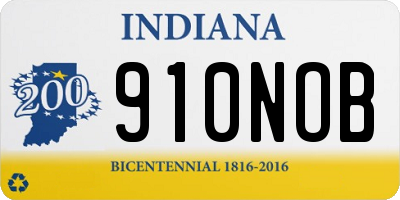IN license plate 910NOB