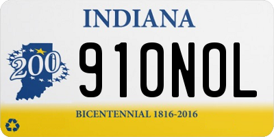 IN license plate 910NOL