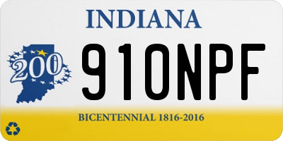 IN license plate 910NPF