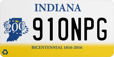 IN license plate 910NPG