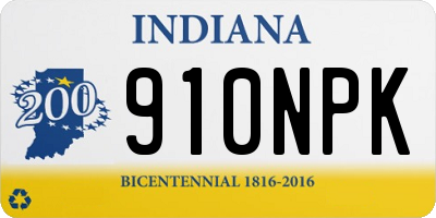 IN license plate 910NPK