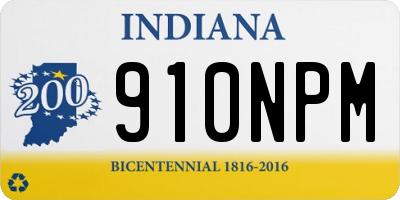 IN license plate 910NPM