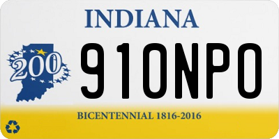IN license plate 910NPO