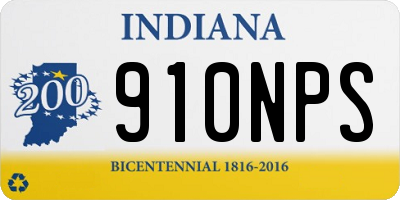 IN license plate 910NPS