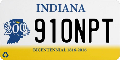 IN license plate 910NPT