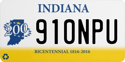 IN license plate 910NPU