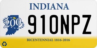 IN license plate 910NPZ