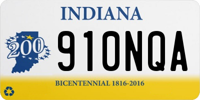 IN license plate 910NQA