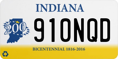 IN license plate 910NQD