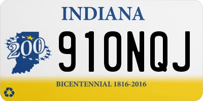 IN license plate 910NQJ