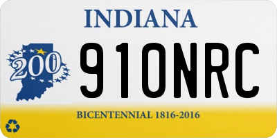 IN license plate 910NRC
