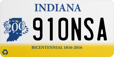 IN license plate 910NSA