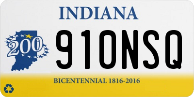 IN license plate 910NSQ