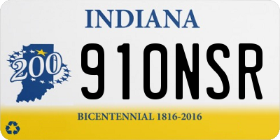 IN license plate 910NSR