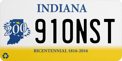 IN license plate 910NST