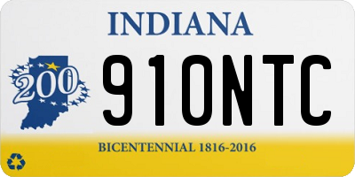 IN license plate 910NTC