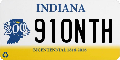 IN license plate 910NTH