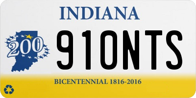 IN license plate 910NTS