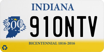 IN license plate 910NTV