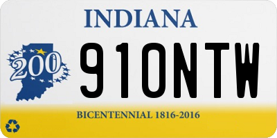 IN license plate 910NTW