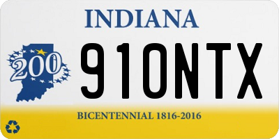 IN license plate 910NTX