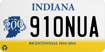 IN license plate 910NUA