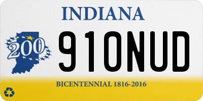 IN license plate 910NUD