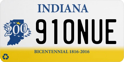 IN license plate 910NUE