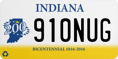 IN license plate 910NUG