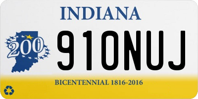 IN license plate 910NUJ