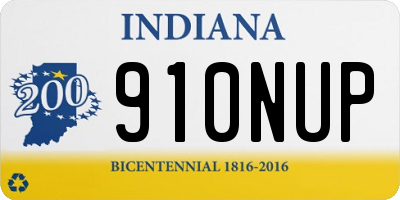 IN license plate 910NUP
