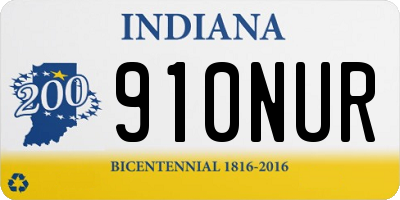 IN license plate 910NUR