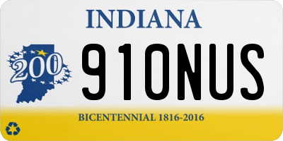 IN license plate 910NUS