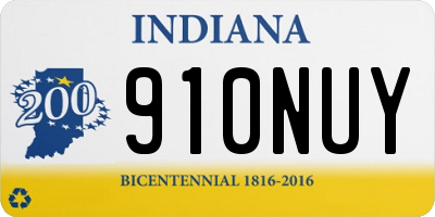 IN license plate 910NUY