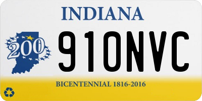 IN license plate 910NVC