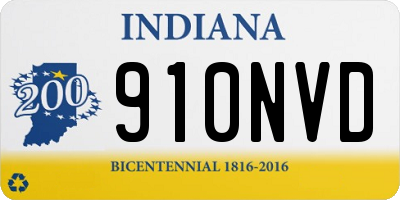 IN license plate 910NVD