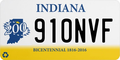 IN license plate 910NVF