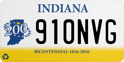 IN license plate 910NVG