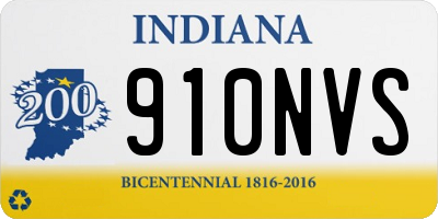 IN license plate 910NVS