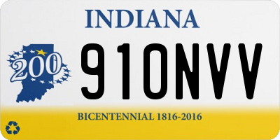 IN license plate 910NVV