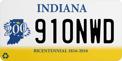 IN license plate 910NWD