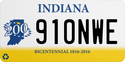 IN license plate 910NWE