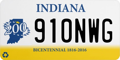 IN license plate 910NWG