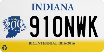 IN license plate 910NWK